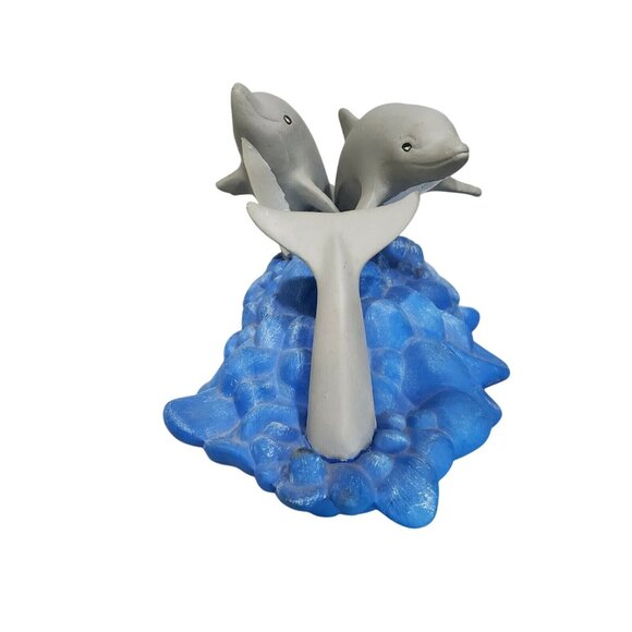 Vintage Gator Ceramic Molds Dolphin Jumping Sculpture Figurine Handmade Painted - Picture 3 of 8
